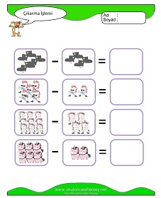 Çıkarma İşlemi Çalışma Sayfaları